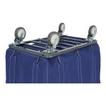 R&B Wire Products, Inc. 12 Bushel Navy Fully Sewn Vinyl Basket Truck with Bumper and Swivel Casters 412SOBC/NVY R&B Wire Products, Inc. 12 Bushel Navy Fully Sewn Vinyl Basket Truck with Bumper and Swivel Casters 412SOBC/NVY
