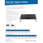 Commercial Zone 725101 Skyline Series 6' Black and Stainless Steel Indoor / Outdoor Bench Commercial Zone 725101 Skyline Series 6' Black and Stainless Steel Indoor / Outdoor Bench