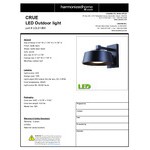 Canarm Crue Matte Black Outdoor LED Wall Light - 120V, 12W