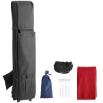Backyard Pro Courtyard Series 10' x 15' Red Straight Leg Heavy-Duty Aluminum Instant Pop-Up Canopy Tent