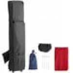 Backyard Pro Courtyard Series 10' x 15' Red Straight Leg Heavy-Duty Aluminum Instant Pop-Up Canopy Tent