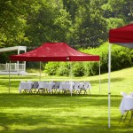 Backyard Pro Courtyard Series 10' x 15' Red Straight Leg Heavy-Duty Aluminum Instant Pop-Up Canopy Tent