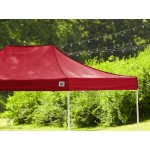 Backyard Pro Courtyard Series 10' x 15' Red Straight Leg Heavy-Duty Aluminum Instant Pop-Up Canopy Tent
