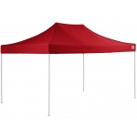 Backyard Pro Courtyard Series 10' x 15' Red Straight Leg Heavy-Duty Aluminum Instant Pop-Up Canopy Tent