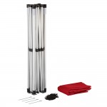 Backyard Pro Courtyard Series 10' x 15' Red Straight Leg Heavy-Duty Aluminum Instant Pop-Up Canopy Tent
