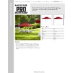 Backyard Pro Courtyard Series 10' x 15' Red Straight Leg Heavy-Duty Aluminum Instant Pop-Up Canopy Tent
