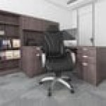 Boss Black CaressoftPlus Vinyl High-Back Executive Chair with Padded Hinged Arms and Synchro-Tilt Mechanism Boss Black CaressoftPlus Vinyl High-Back Executive Chair with Padded Hinged Arms and Synchro-Tilt Mechanism