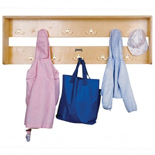 Jonti-Craft Baltic Birch 0768JC 11-Hook Double Wall Mount Coat Rail Jonti-Craft Baltic Birch 0768JC 11-Hook Double Wall Mount Coat Rail
