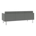 Lesro Luxe Lounge Series Open House Asteroid Fabric 3-Seat Sofa with Upholstered Arms and Steel Legs Lesro Luxe Lounge Series Open House Asteroid Fabric 3-Seat Sofa with Upholstered Arms and Steel Legs