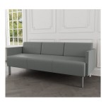 Lesro Luxe Lounge Series Open House Asteroid Fabric 3-Seat Sofa with Upholstered Arms and Steel Legs Lesro Luxe Lounge Series Open House Asteroid Fabric 3-Seat Sofa with Upholstered Arms and Steel Legs