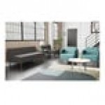 Lesro Luxe Lounge Series Open House Asteroid Fabric 3-Seat Sofa with Upholstered Arms and Steel Legs Lesro Luxe Lounge Series Open House Asteroid Fabric 3-Seat Sofa with Upholstered Arms and Steel Legs