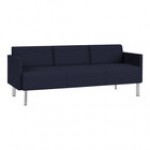 Lesro Luxe Lounge Series Open House Asteroid Fabric 3-Seat Sofa with Upholstered Arms and Steel Legs Lesro Luxe Lounge Series Open House Asteroid Fabric 3-Seat Sofa with Upholstered Arms and Steel Legs