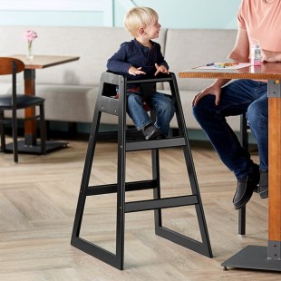 Lancaster Table & Seating Bar Height Wooden High Chair with Black Finish - Unassembled Lancaster Table & Seating Bar Height Wooden High Chair with Black Finish - Unassembled