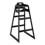 Lancaster Table & Seating Bar Height Wooden High Chair with Black Finish - Unassembled