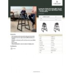 Lancaster Table & Seating Bar Height Wooden High Chair with Black Finish - Unassembled
