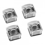 Lancaster Table & Seating Boomerang Black Finish Chair with Dark Gray Vinyl Seat and Antique Walnut Wood Back - Unassembled Lancaster Table & Seating Boomerang Black Finish Chair with Dark Gray Vinyl Seat and Antique Walnut Wood Back - Unassembled