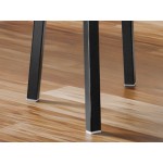 Lancaster Table & Seating Boomerang Black Finish Chair with Dark Gray Vinyl Seat and Antique Walnut Wood Back - Unassembled Lancaster Table & Seating Boomerang Black Finish Chair with Dark Gray Vinyl Seat and Antique Walnut Wood Back - Unassembled