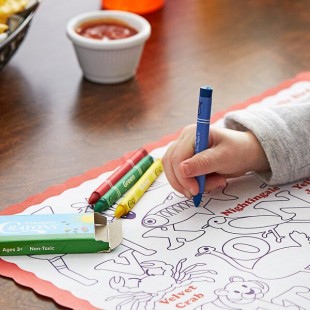 Choice 4 Pack Triangular Kids' Restaurant Crayons in Print Box - 500/Case
