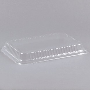 Durable Packaging Low Dome Lid for 1/4 Sheet Cake Pan - 100/Case Durable Packaging Low Dome Lid for 1/4 Sheet Cake Pan - 100/Case