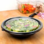 Sabert 51048A100 FreshPack Clear Flat Round Lid for Shallow 24 and 32 oz. Bowls, Round 48 oz. Bowls - 100/Case Sabert 51048A100 FreshPack Clear Flat Round Lid for Shallow 24 and 32 oz. Bowls, Round 48 oz. Bowls - 100/Case