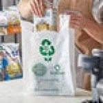 Choice 1/5 Large Size 2.25 Mil White Reusable Extra Heavy-Duty Plastic T-Shirt Bag - 150/Case