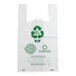 Choice 1/5 Large Size 2.25 Mil White Reusable Extra Heavy-Duty Plastic T-Shirt Bag - 150/Case