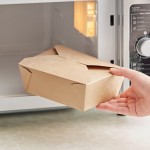 Choice Kraft Microwavable Folded Paper #8 Take-Out Container 6