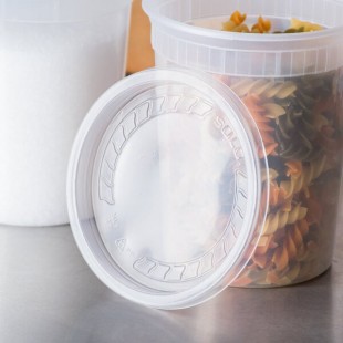 Solo MicroGourmet Contact Clear Recessed Polypropylene Lid - 500/Case Solo MicroGourmet Contact Clear Recessed Polypropylene Lid - 500/Case