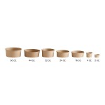 Choice 16 oz. Round Kraft PE-Lined Microwavable Take-Out Container - 50/Pack