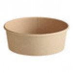 Choice 16 oz. Round Kraft PE-Lined Microwavable Take-Out Container - 50/Pack