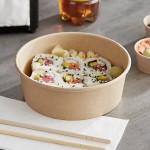 Choice 16 oz. Round Kraft PE-Lined Microwavable Take-Out Container - 50/Pack