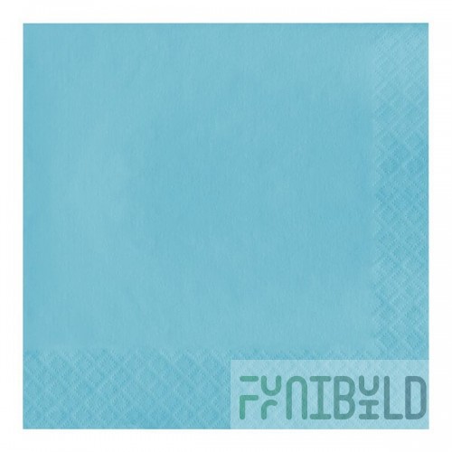 Creative Converting 58157B Pastel Blue 3-Ply 1/4 Fold Luncheon Napkin - 500/Case