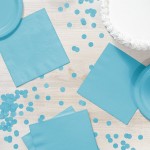 Creative Converting 58157B Pastel Blue 3-Ply 1/4 Fold Luncheon Napkin - 500/Case