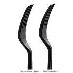 Choice Black Extra Heavy Weight Wrapped Polystyrene Plastic Cutlery Pack with Napkin - 500/Case