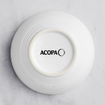 Acopa Capri 13 oz. Coconut White Stoneware Nappie Bowl - Sample