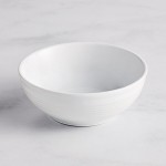 Acopa Capri 13 oz. Coconut White Stoneware Nappie Bowl - Sample