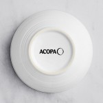 Acopa Capri 13 oz. Coconut White Stoneware Nappie Bowl - Sample