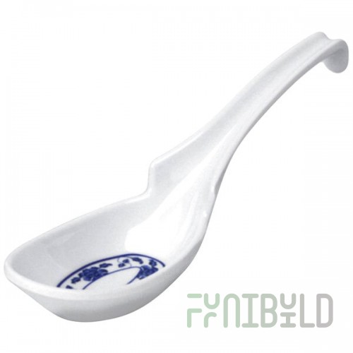 Thunder Group 7100TB Lotus 1 oz. Melamine Soup Spoon - 60/Pack