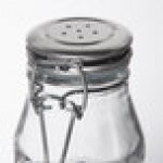 TableCraft 3.5 oz. Resealable Salt and Pepper Shaker Glass Jar with Stainless Steel Clip-Top Lid - 6/Case TableCraft 3.5 oz. Resealable Salt and Pepper Shaker Glass Jar with Stainless Steel Clip-Top Lid - 6/Case