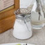 TableCraft 3.5 oz. Resealable Salt and Pepper Shaker Glass Jar with Stainless Steel Clip-Top Lid - 6/Case TableCraft 3.5 oz. Resealable Salt and Pepper Shaker Glass Jar with Stainless Steel Clip-Top Lid - 6/Case