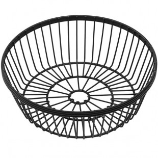 American Metalcraft WBBR80 Black Round Wire Basket - 8 American Metalcraft WBBR80 Black Round Wire Basket - 8