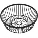 American Metalcraft WBBR80 Black Round Wire Basket - 8