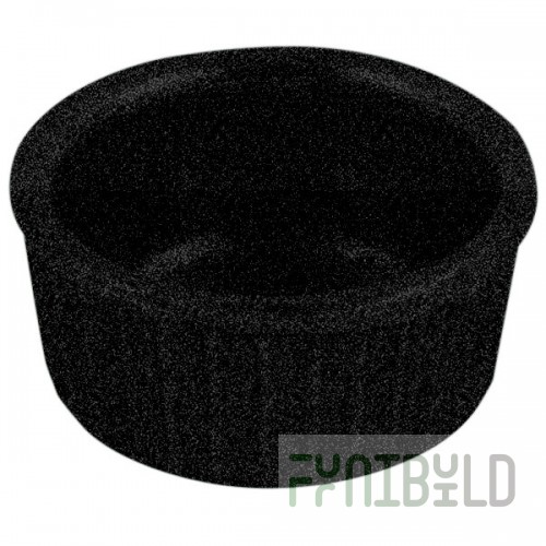 Bon Chef 9024 2 oz. Black Speckled Sandstone Finish Cast Aluminum Fluted Ramekin