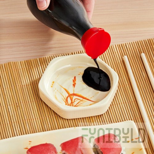 Acopa Brassia 2.5 oz. Hexagonal Melamine Sauce Dish - 12/Case