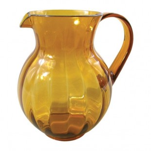 GET P-4090 90 oz. Amber Customizable Tahiti Plastic Pitcher - 12/Pack GET P-4090 90 oz. Amber Customizable Tahiti Plastic Pitcher - 12/Pack