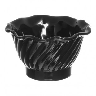 Dinex Turnbury 5 oz. Black Plastic Tulip Swirl Bowl - 96/Case Dinex Turnbury 5 oz. Black Plastic Tulip Swirl Bowl - 96/Case