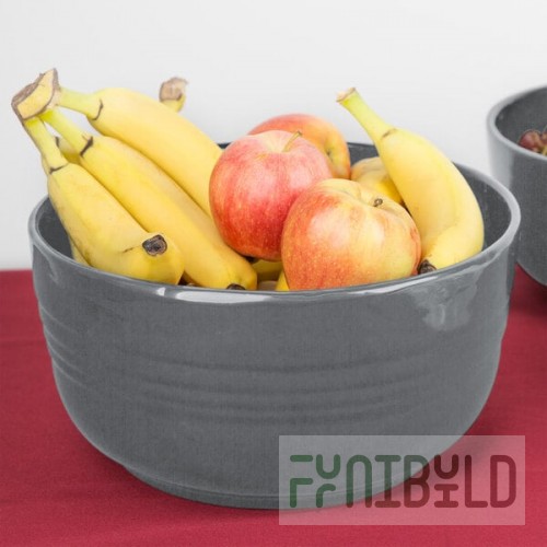 TableCraft CW3180GY 6.75 Qt. Gray Cast Aluminum Fruit Bowl