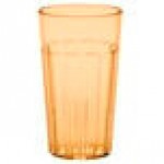 Cambro NT12153 Newport 12.6 oz. Amber Customizable SAN Plastic Tumbler - 36/Case