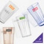 Cambro NT12153 Newport 12.6 oz. Amber Customizable SAN Plastic Tumbler - 36/Case