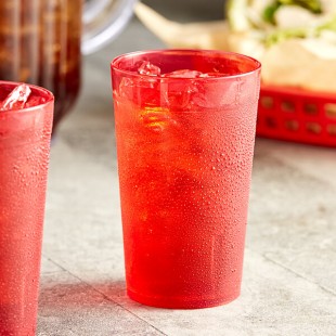 Choice 9 oz. Red Plastic Pebbled Tumbler - 12/Pack Choice 9 oz. Red Plastic Pebbled Tumbler - 12/Pack